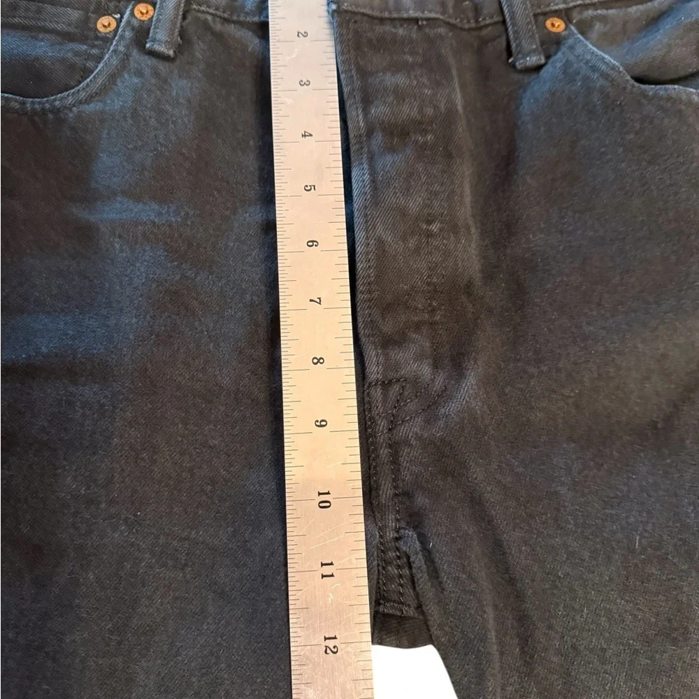Levi’s 501 Button Fly Black Jeans Mens Tag 35x32 Original Fit Straight Leg Denim